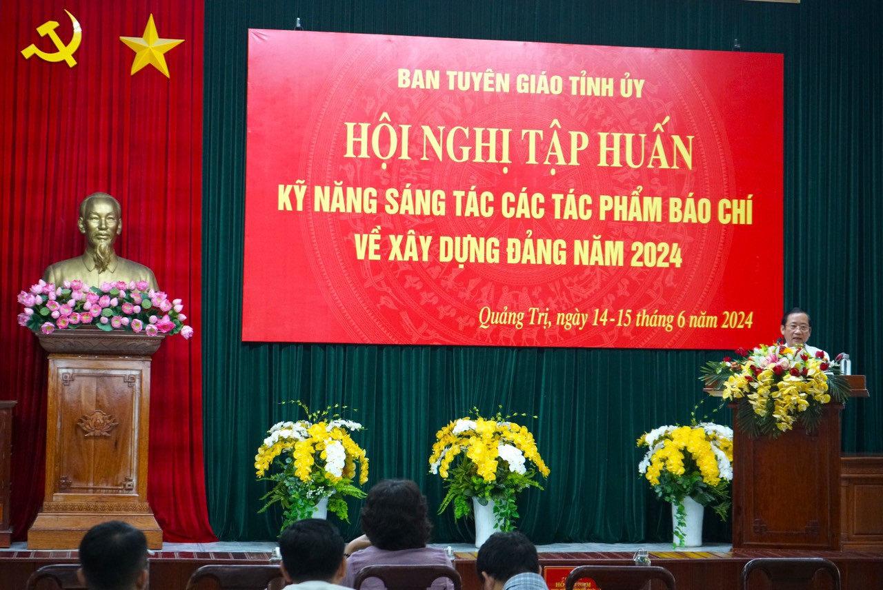 Đồng ch&iacute; Hồ Đại Nam ph&aacute;t biểu khai mạc hội nghị tập huấn - Ảnh: L.T